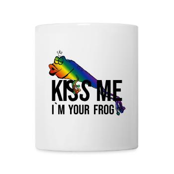 Grenouille - Princesse - Kiss -Kiss me - Mug blanc - blanc - Devant