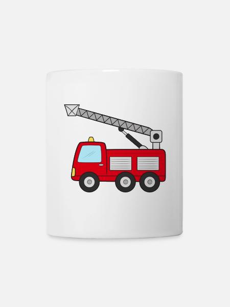 Camion de pompiers Camion de pompiers - Mug blanc - blanc