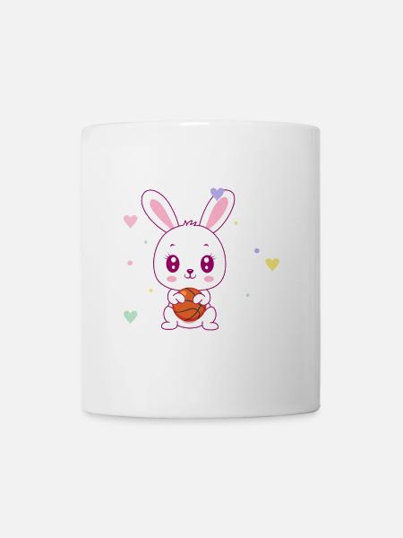 Mignon lapin de basket - Mug blanc - blanc