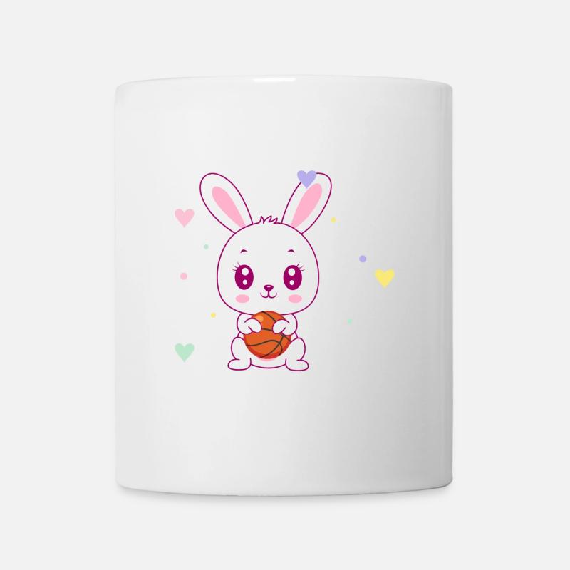 Mignon lapin de basket - Mug blanc - blanc