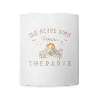 Die Berge sind meine Therapie - Tasse - Weiß - Vorne