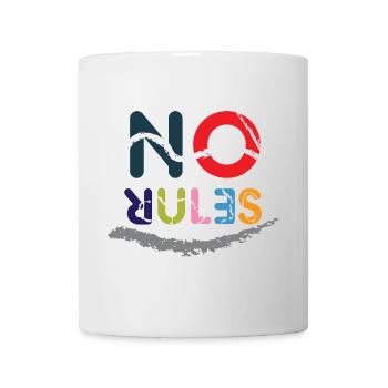 Colored No Rules sign - Mug - white - Front