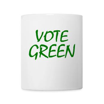 Vote green - Tasse - Weiß - Vorne