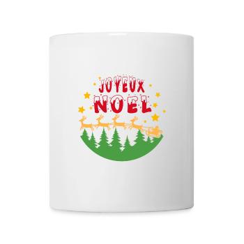 joyeux noël traineau et étoiles - Mug blanc - blanc - Devant