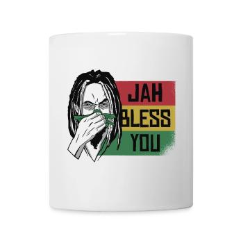 Jah Bénissez-vous Graphique rastafari - Mug blanc - blanc - Devant