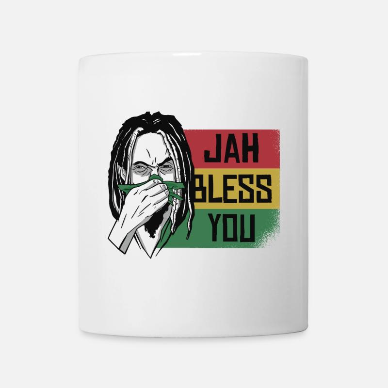 Jah Bless You Rastafari Graphic - Mug - white