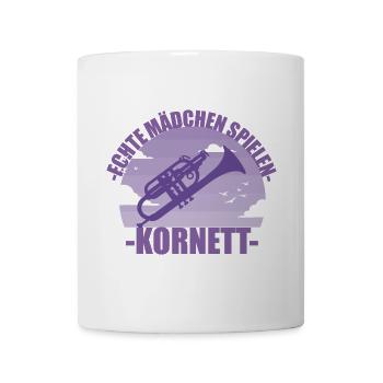 Kornett Musikerin Instrument Mädchen Geschenk - Tasse - Weiß - Vorne