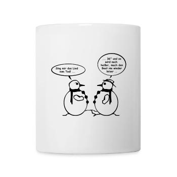 Schneemannwitz 02 - Tasse - Weiß - Vorne