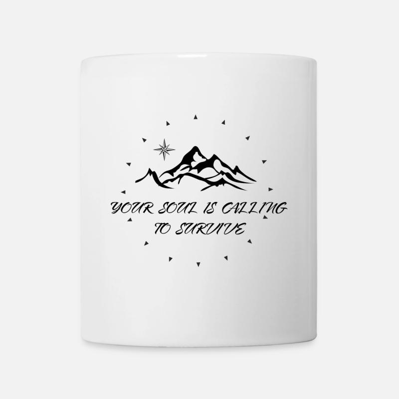 Compass Starburst Circle - Mug - white