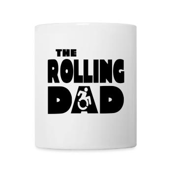 Père roulant en fauteuil roulant * - Mug blanc - blanc - Devant