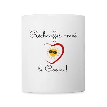 Réchauffes-moi le coeur - Mug blanc - blanc - Devant
