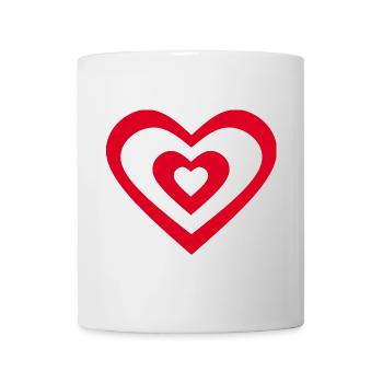 rotes Herz rot Herzen rot Herz Geschenk - Tasse - Weiß - Vorne