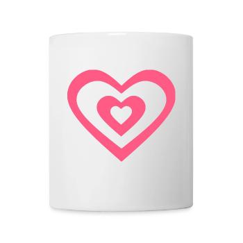Saint-Valentin Cœur Rose, St. Valentin cadeau - Mug blanc - blanc - Devant