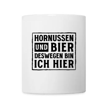 Hornussen und Bier Statement Design - Tasse - Weiß - Vorne