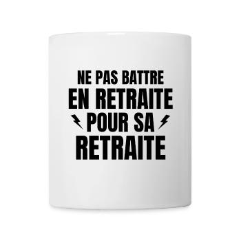 retraite, réforme des retraites, retraitée - Mug blanc - blanc - Devant