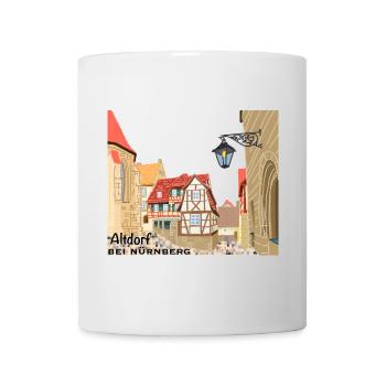 Altdorf près de Nuremberg, vieille ville, Bavière, dessin - Mug blanc - blanc - Devant