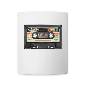 Cassette Vintage 1983 Retro Classic Anniversaire - Mug blanc - blanc - Devant