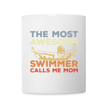 Schwimmerin Mutter - Tasse - Weiß - Vorne