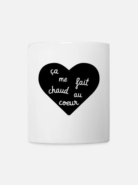 ça me fait chaud au coeur - Mug blanc - blanc