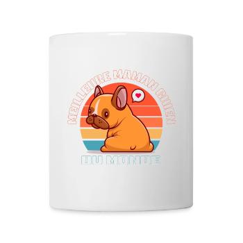 Chien Maman du Monde Retro - Mug blanc - blanc - Devant