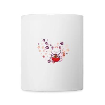 Chat gourmand Ramen Coloré - Mug blanc - blanc - Devant