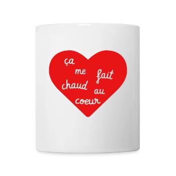 ça me fait chaud au coeur - Mug blanc - blanc - Devant