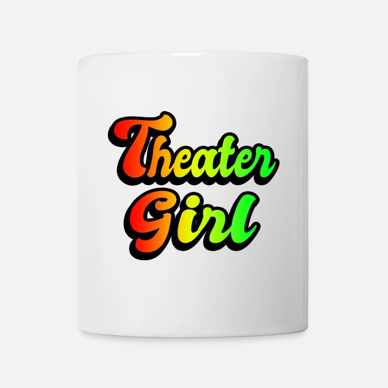 Theater Mädchen Regenbogen - Tasse - Weiß