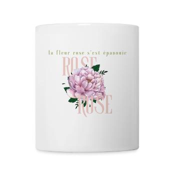 La fleur rose épanouie - Mug - white - Front