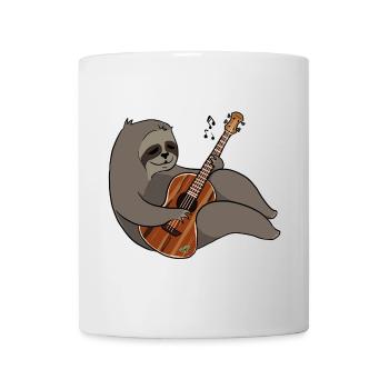 Faul Ukulele spielen - Tasse - Weiß - Vorne