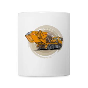 Truck with container body - Mug - white - Front