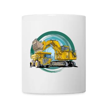 Monster Baumaschinen - Tasse - Weiß - Vorne