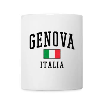 Genova Design mit Flagge und Italia-Schriftzug - Tasse - Weiß - Vorne