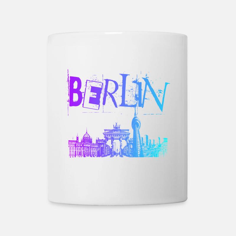 Berlin Skyline Panorama - Tasse - Weiß