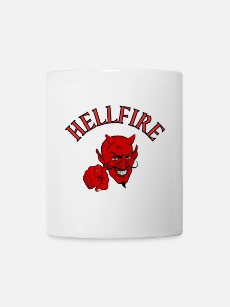 Teufel, Satan, Teufel, Höllenfeuer - Tasse - Weiß