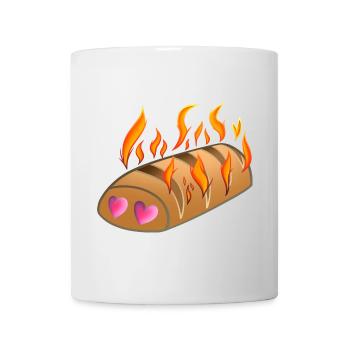 L'amour d'une brioche chaude ! Par Pousse2Bambou ! - Mug blanc - blanc - Devant