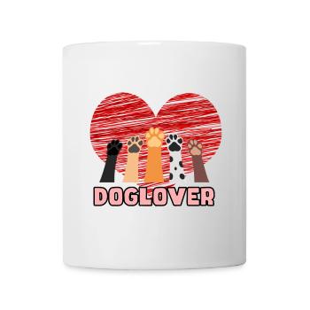 Doglover pour les vrais amoureux des chiens # - Mug blanc - blanc - Devant