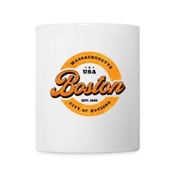 Boston Retro Circle Logo Print - Mug - white - Front