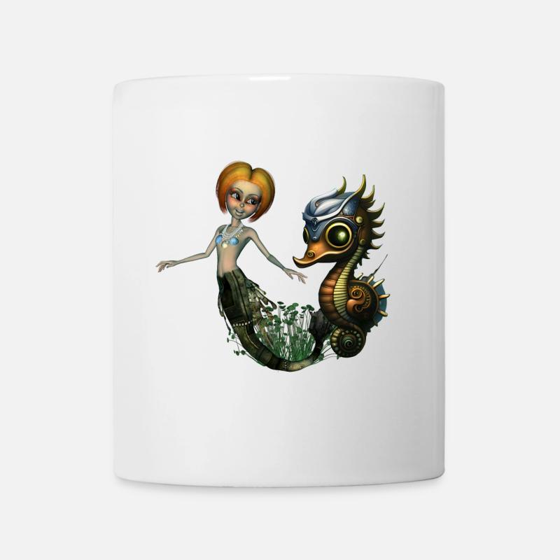 Die Freundschaft der Steampunk-Meerjungfrau - Tasse - Weiß