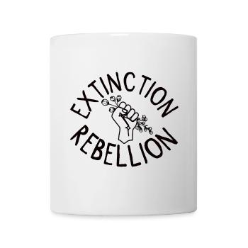 Extinction Rebellion Faust mit Knospe - Tasse - Weiß - Vorne