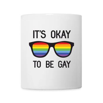 Pride Month - Es ist okay, schwul zu sein - Tasse - Weiß - Vorne