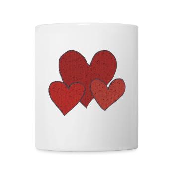 Three Hearts - Mug - white - Front