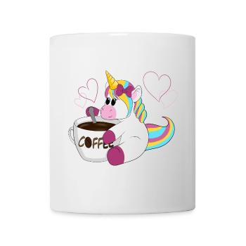 Regenbogen Einhorn Kaffeezauber - Tasse - Weiß - Vorne