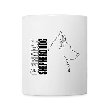 German Shepherd Dog Profile Dogs Dog Wilsigns - Mug - white - Front