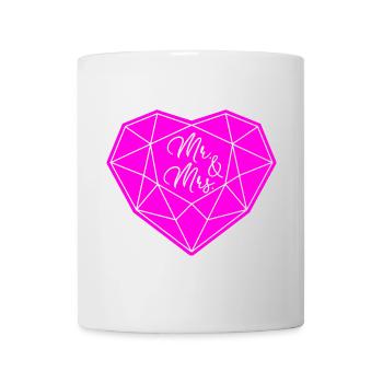 Mr. & Mrs. Wedding Engagement Marriage Proposal Love - Mug - white - Front