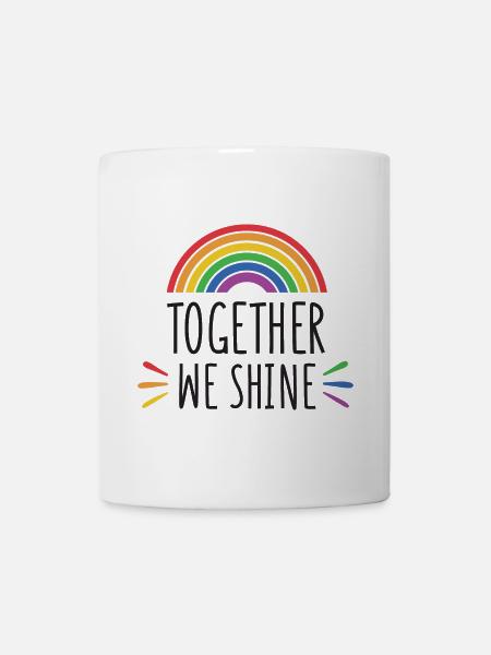 Pride Month - Gemeinsam glänzen wir - Tasse - Weiß