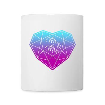 Mr. & Mrs. Wedding Engagement Marriage Proposal Love - Mug - white - Front