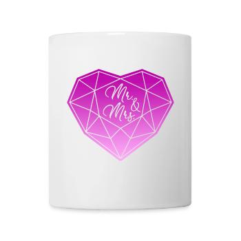 Mr. & Mrs. Wedding Engagement Marriage Proposal Love - Mug - white - Front