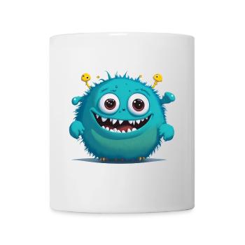 Petit monstre bleu - Mug blanc - blanc - Devant