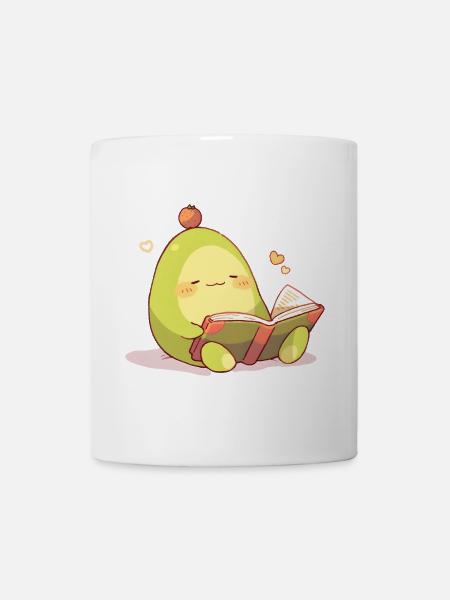 Avocat Reading Hero – Moment de câlins pour le livre - Mug blanc - blanc