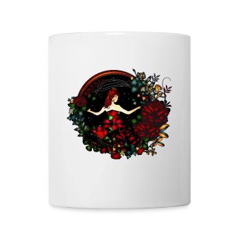 Princess in the garden at night in Art Nouveau look - Mug - white - Front